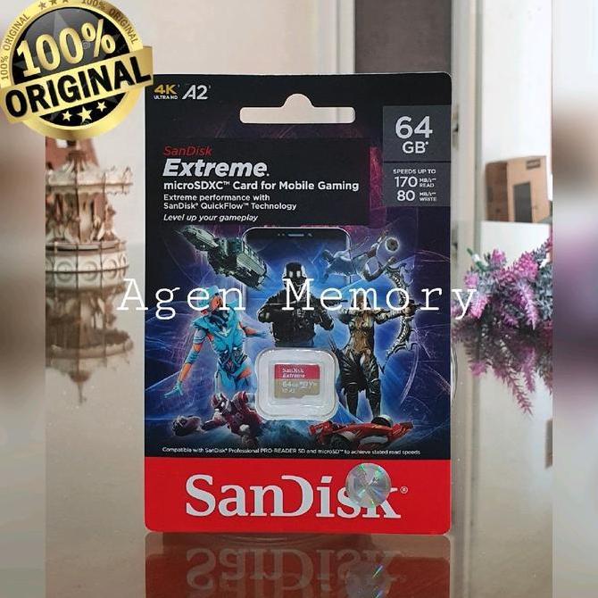 TERBARU - Sandisk Micro SD Extreme 64gb A2