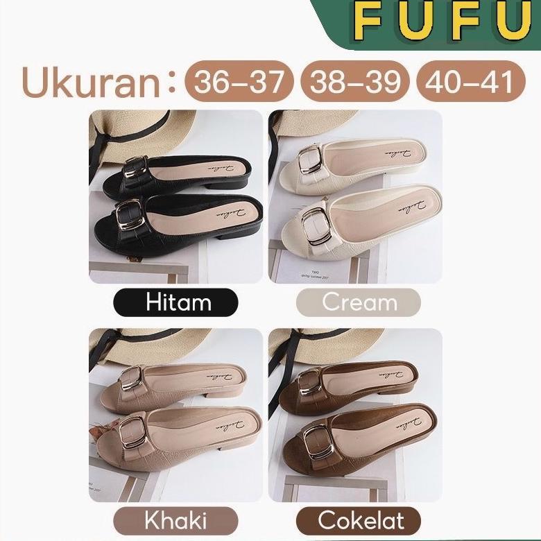 Bergaransi Fufu Sandal Jalan / Wedges / Sandal Slop / Sandal Wanita