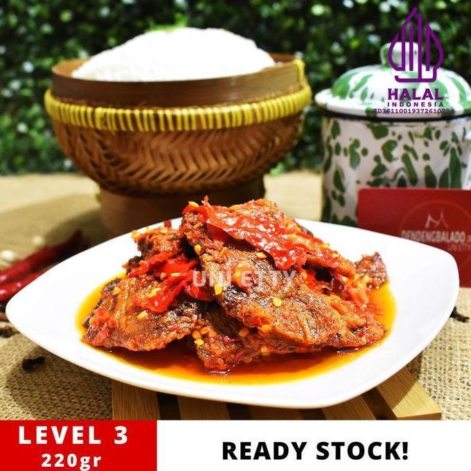 KABINEN_BONE - DENDENG BALADO LAMBOK BATOKOK / DENDENG BASAH (CABE MERAH) - ASLI PADANG - SIAP SAJI