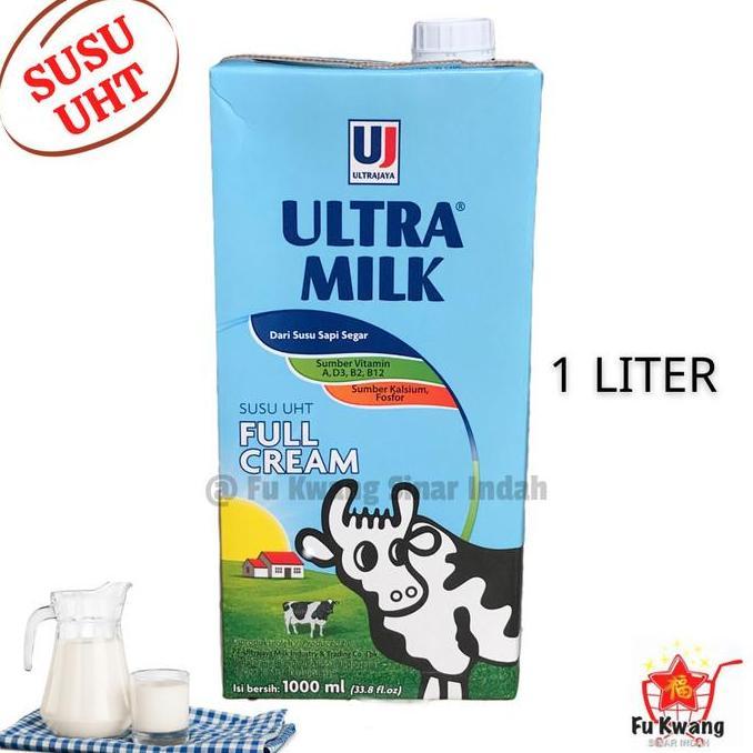 Alami- Susu Ultra Uht Plain 1 Liter / Full Cream Milk / Ultra Jaya 1 Karton