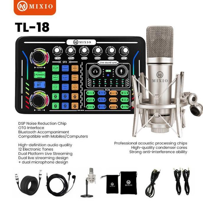MIXIO TL-18 48V PAKET Soundcard Mikrofon Live Streaming Premium Series Soundcard