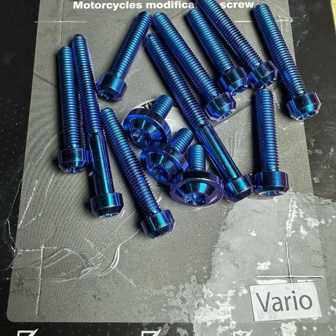 Baut Titanium Set Cvt Honda Beat Genio Vario160 Scoppy Vario 125 150 Titanium 13Pc Full Set Pnp
