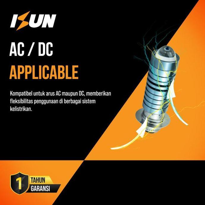 Gaswoi- Isun Lasergun Headlamp Lampu Utama Motor Led H6 P15D Csp Dc 9-60V/9W