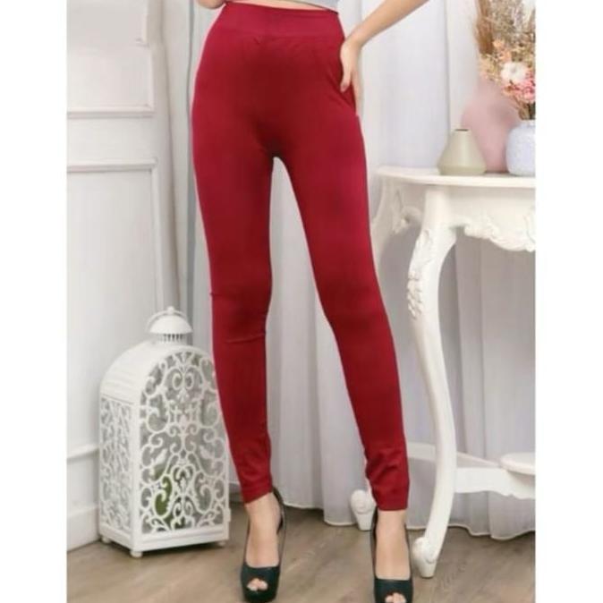 Yurima- Legging Hw Wanita/Legging Lembut/Legging Panjang/Legging Tebal/Hw Hitam Lembut Nyaman Putih