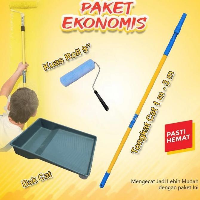 Paket Ekonomis Alat Cat Kuas Roll Dan Bak Cat Kuas Roll Bak Cat Extension