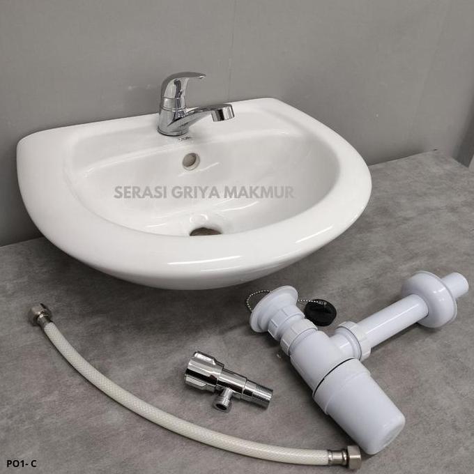 Langsungaja- Wastafel Volk Komplit Set / Westafel Set Murah