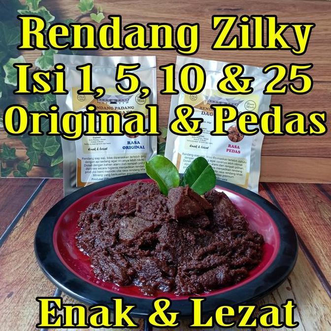 Nikmat- Rendang Padang Zilky Daging Sapi Khas Asli Minang Randang 500Gr 500 Gr 1/2Kg 1/2 Kg Bumbu Or