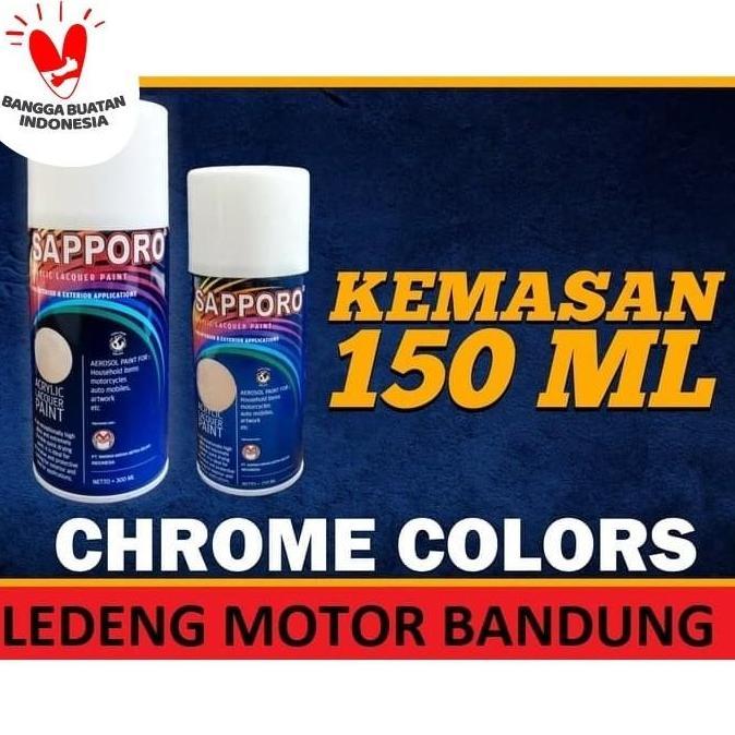 Carecar- Kecil Sapporo Chrome Crome Cat Semprot Pylox Merek Saporo Paint 150Ml