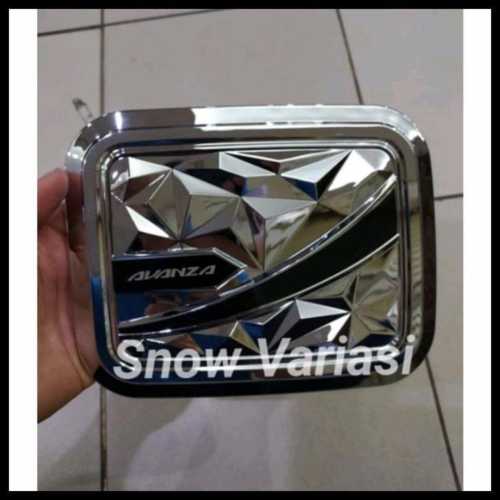 TERBARU TANK COVER AVANZA 2008 2010 TUTUP BENSIN DIAMOND CHROME 