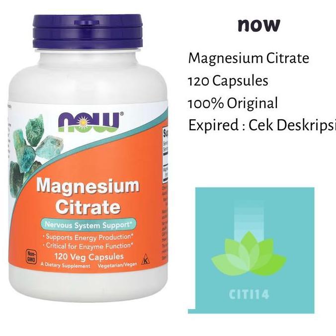 Now Foods Magnesium Citrate 400mg Magnesium 400 mg 120 Caps