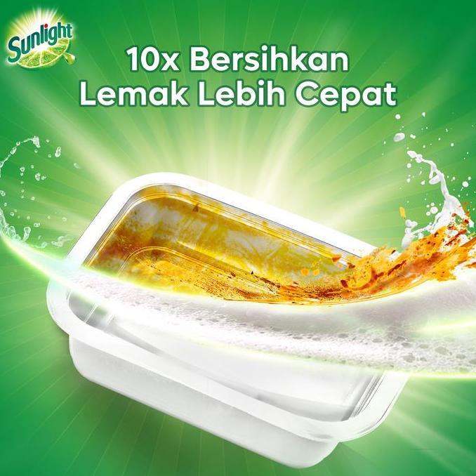 Winebluse- Sunlight Sabun Cuci Pencuci Piring Cair Jeruk Nipis Lime 1000Ml Isi 2