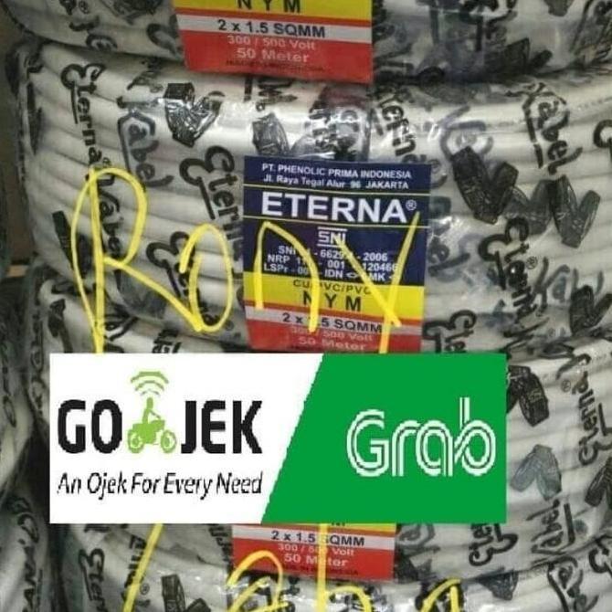 Promo Kabel Eterna NYM 2X1.5 MM / KABEL LISTRIK NYM 2X1,5 MM ETERNA Diskon