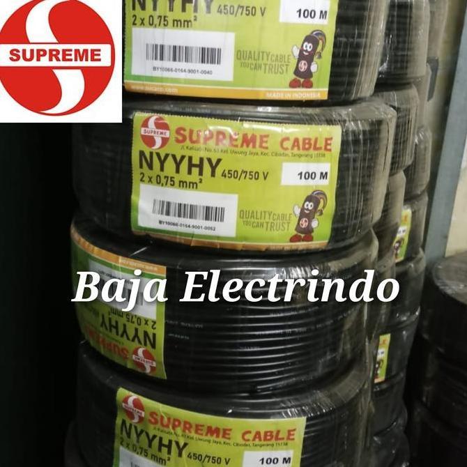 Promo Supreme Kabel Serabut Isi 2 NYYHY 2x0,75mm Panjang 50m Hitam SUPREME NYYHY 2x0.75mm 2x0,75 2x0