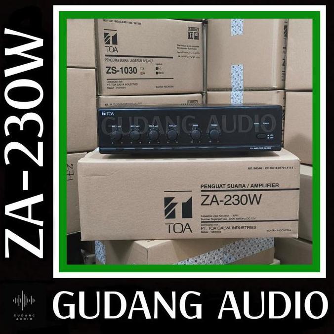 Jaminbagus- Power Mixer Amplifier Toa Za-230W Za 230 Daya 30 Watt Ampli Masjid Mushola Original Gara