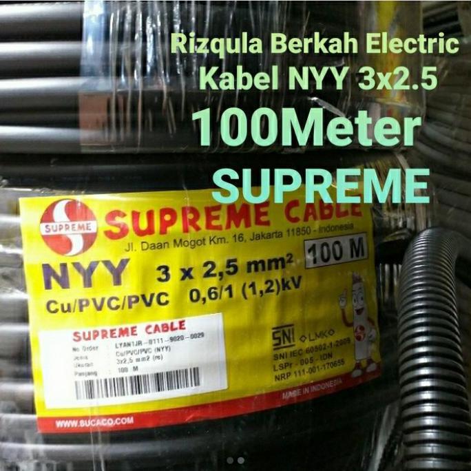 Promo Kabel NYY 3x2.5 SUPREME 100 METER / NYY 3x2,5 SUPREME 100 METER. Diskon