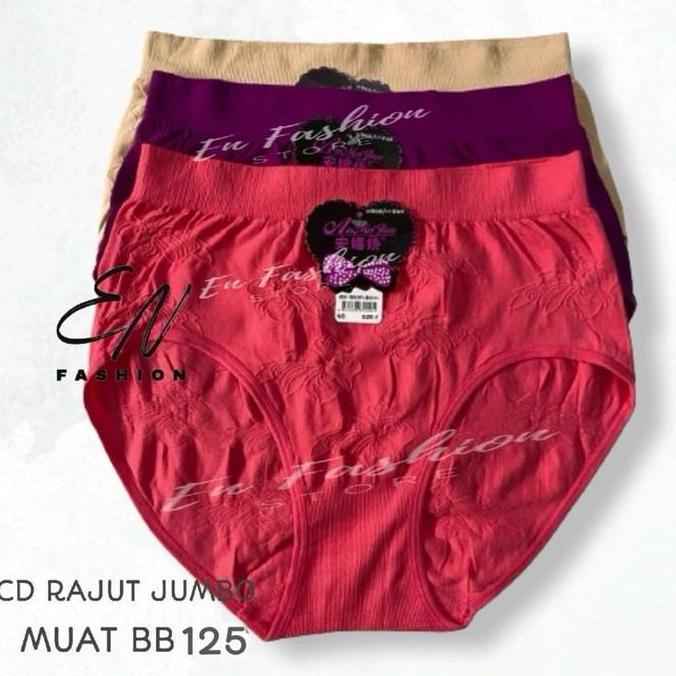 Bahanlembut- Cd Rajut Wanita Jumbo,Celana Dalam Wanita Rajut Jumbo Maxi