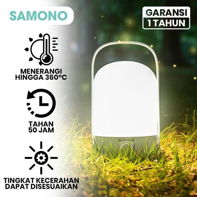 TERBARU - SAMONO Lampu Darurat LED Lentera Emergency Lamp Portable Camping Lamp