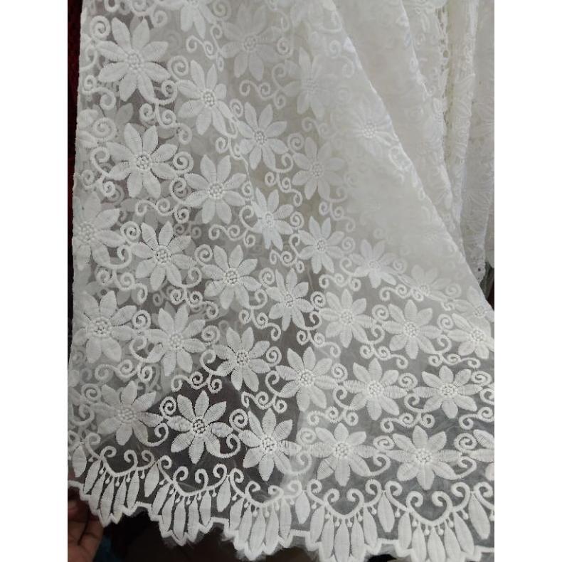 Premium Kain Tile Bordir/Organza Bordir  (Big Sale) Garment