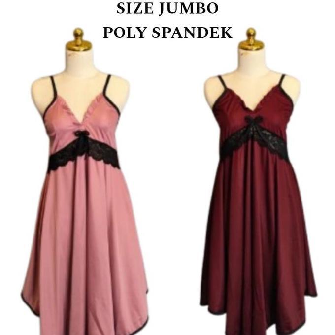 Terpopuler- Vergo - Elisa Dress  Lingerie Sexy / Baju Tidur Wanita Renda Hitam Jumbo Fit Xxl Py 342