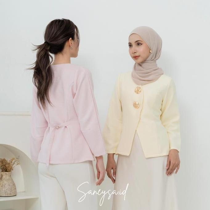 Topyoux- Lucy Top - Atasan Wanita Lengan Panjang - Blouse Wanita - Kemeja Wanita Fitted