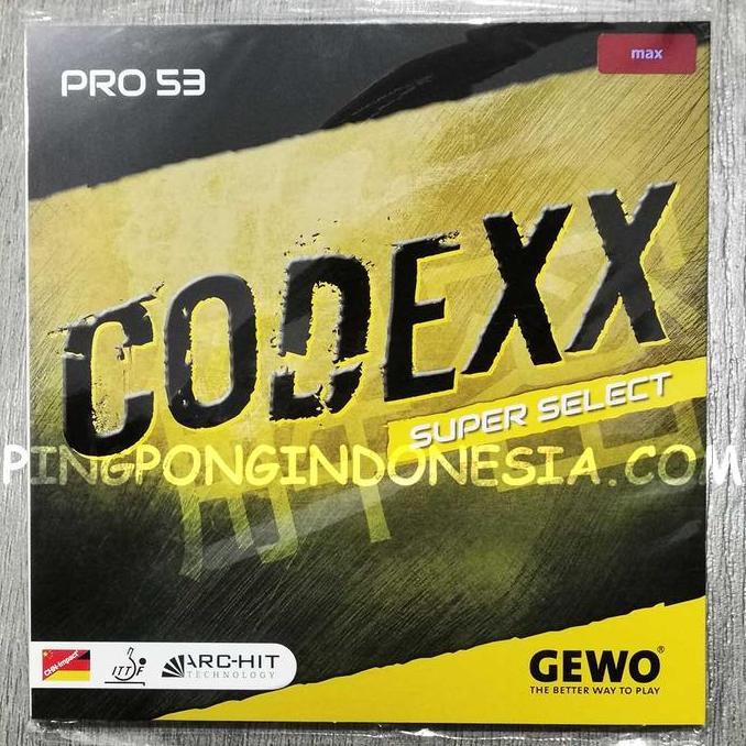 Gewo Codexx Pro 53 Superselect - Karet Pingpong Rubber Tenis Meja Bet