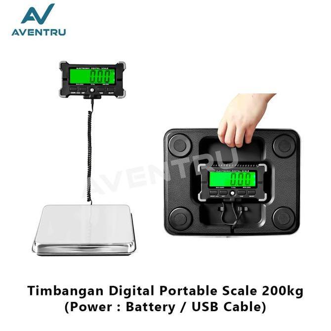 BEBAS ONGKIR - Timbangan Barang Digital Portable Ekspedisi Paket Duduk Kecil 200kg