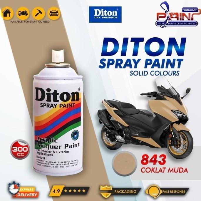 Carecar- Diton 843 Coklat Muda Cat Semprot/Pylox/Samurai Motor/Helm/Gundam