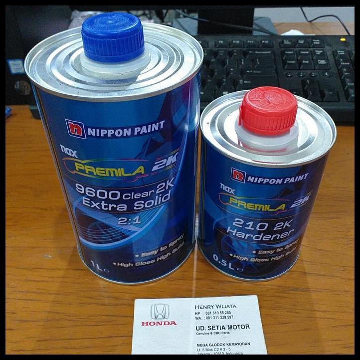 TERLARIS PREMILA 9600 TOP COAT CLEAR HARDENER 1,5L SET ORIGINAL NIPPON PAINT 