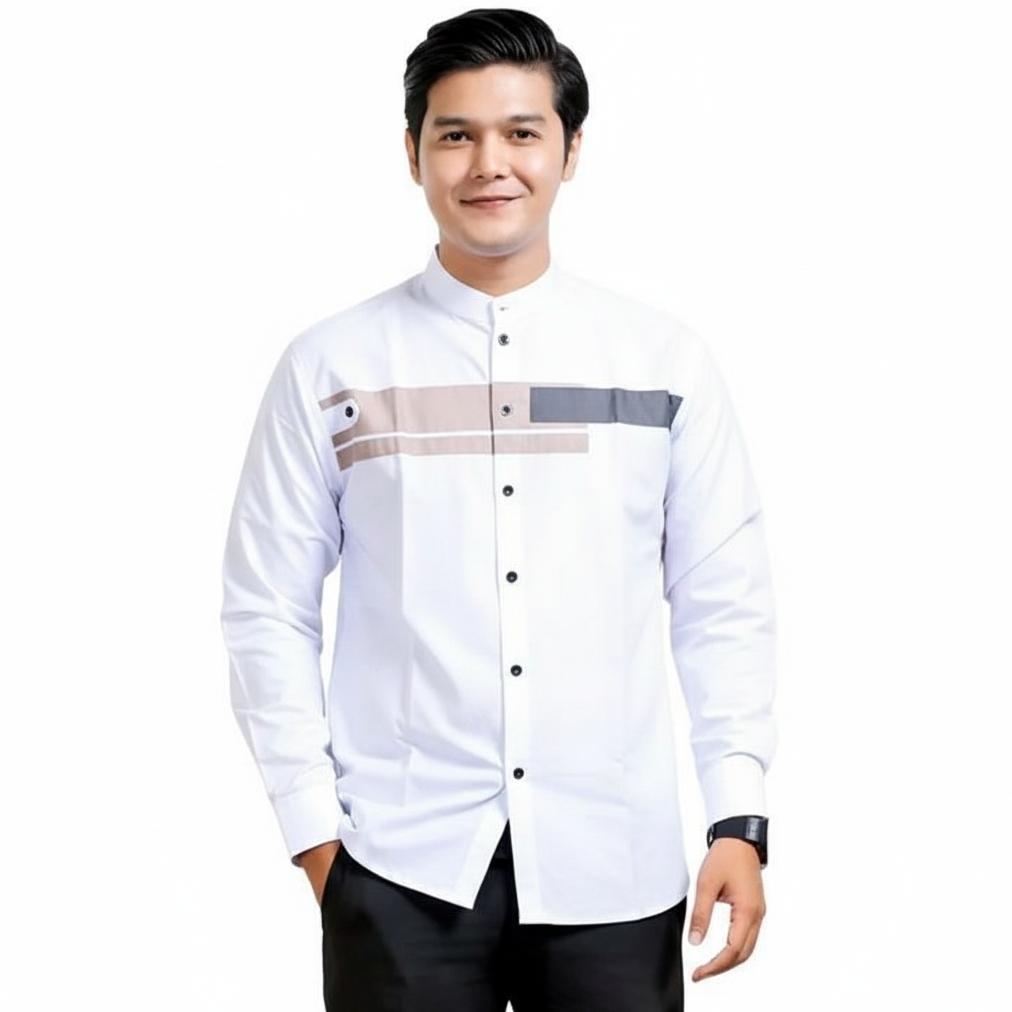 TAMPIL MODIS  Baju Koko Pria Dewasa Motif Yordan Koko Muslim Terbaru Baju Koko Lengan Panjang TAMPIL