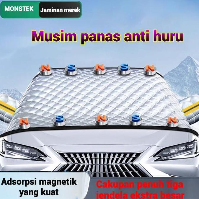 CARMANELO Sarung Mobil Aluminium Film Metalic Outdoor  PENUTUP KACA SUN SHIELD PELINDUNG PANAS KACA 