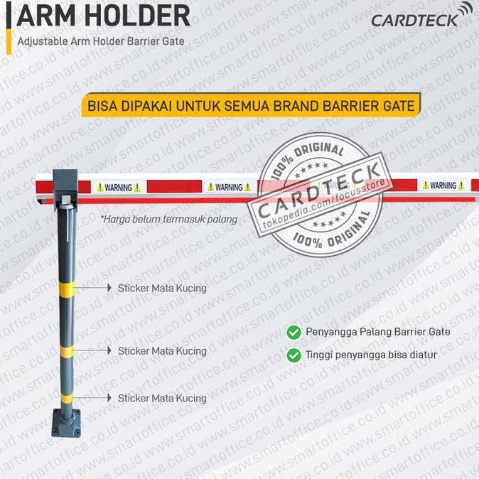 CARMANELO Tiang Penyangga Tiang Penahan Palang Parkir Portal Otomatis CARDTECK Arm Holder Black