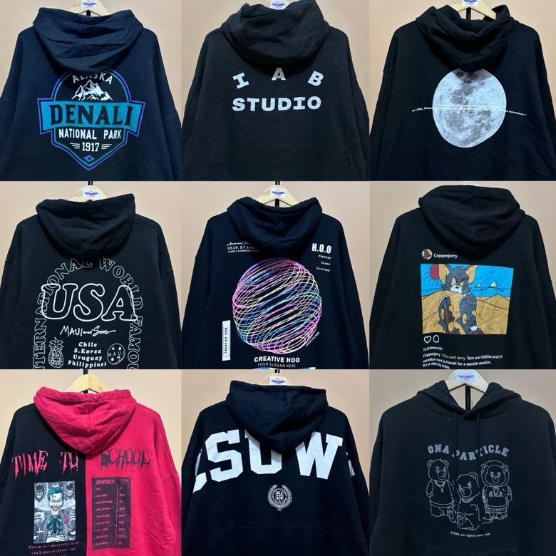 Cuci Gudang !!! [Cod] Hoodie Crewneck Premium Oversize Sweater Lengan Balon Crop Murah Zipper Gemoy 