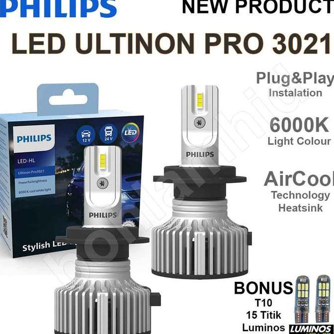 Led Mobil PHILIPS ULTINON RALLY H4 H11 HIR2 H1 HB3 HB4 Bohlam Lampu Mobil LED