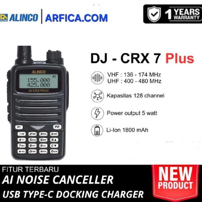 HT ALINCO DJ-CRX7 PLUS DUALBAND ORIGINAL GARANSI DJ CRX7 PLUS CRX7