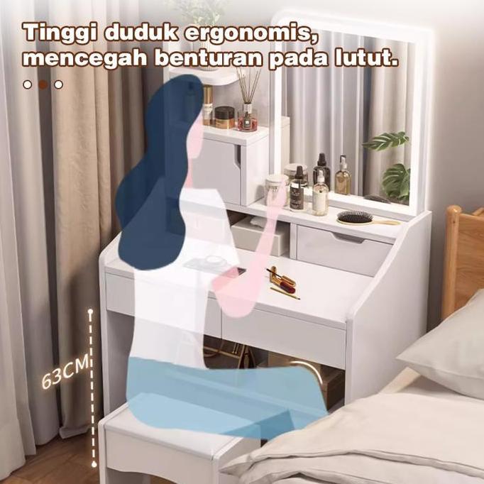 Etife Furniture Meja Rias/ Meja Rias Minimalis/ Meja Rias Aesthetic /Meja Rias Minimalis Estetik / L