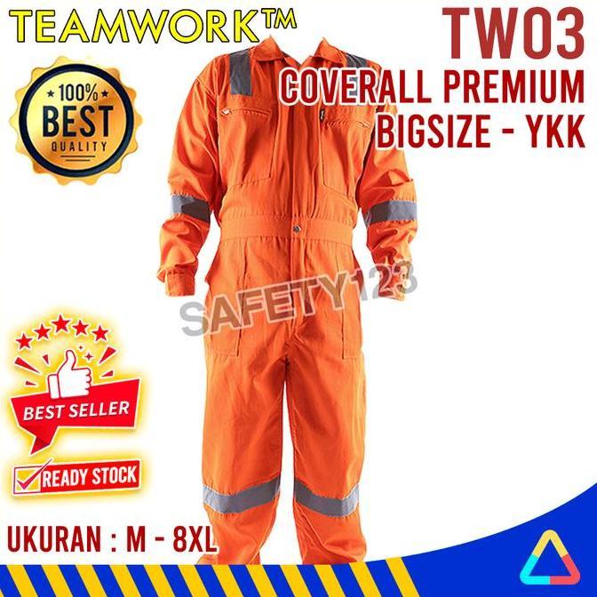 Newsand- Tw03 Teamwork Coverall Premium Super Big Size Wearpack Kerja Safety