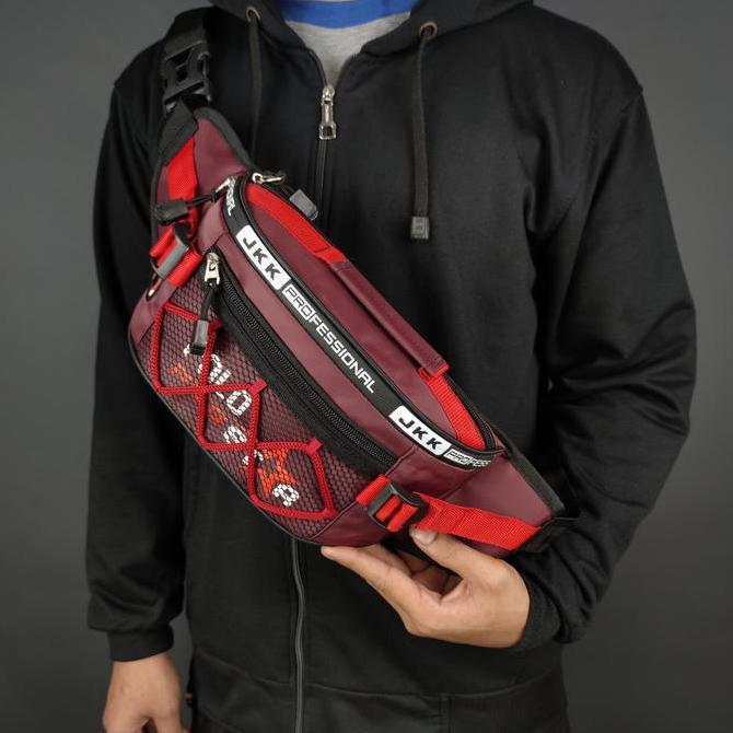 Backpack- Polo Prostar - Tas Pinggang & Selempang Pria Bahan Nilon Parasut Waistbag