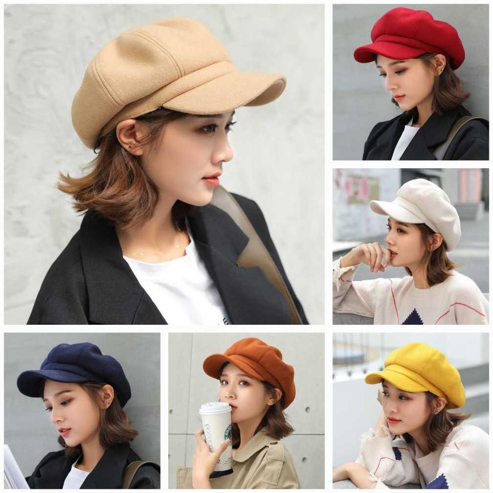 Topi Baret Topi Gurita Topi Pelukis Versi Korea Wanita Pria Impor Kualitas Premium