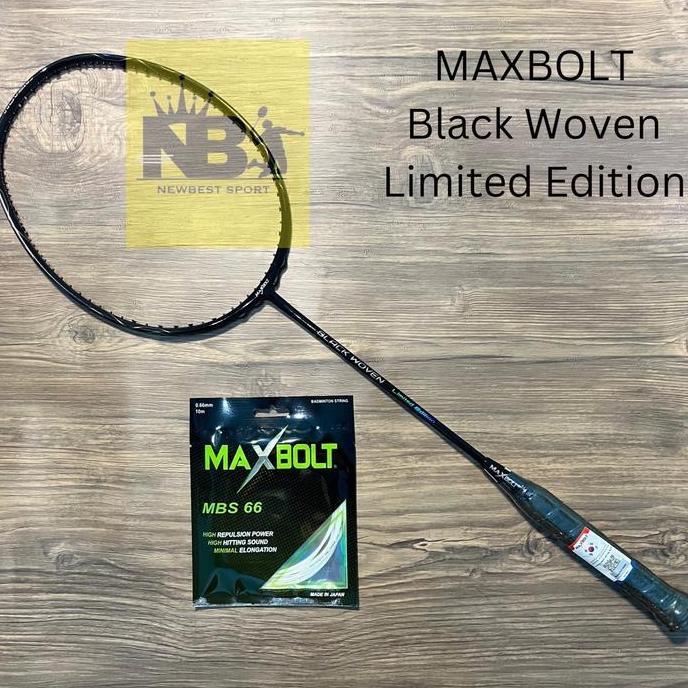 Promo RAKET MAXBOLT BLACK WOVEN LIMITED EDITION Diskon
