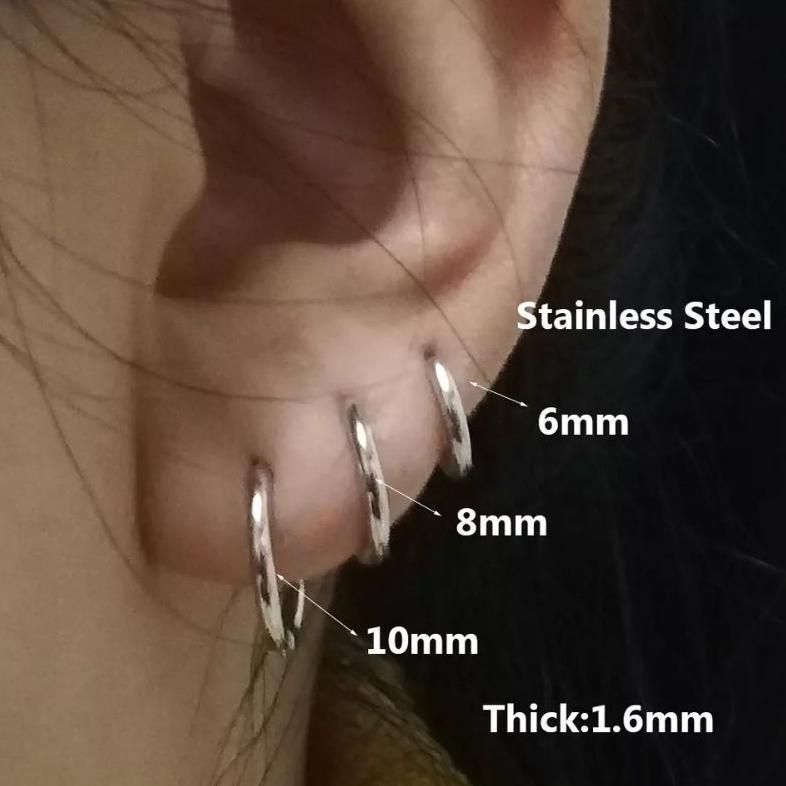 FAST DELIVERY SEPASANG 2 PCS ANTING HIP HOP-ANTING BAYI-ANTING HOOP-HOOP EARING-ANTING LINGKARAN-ANT