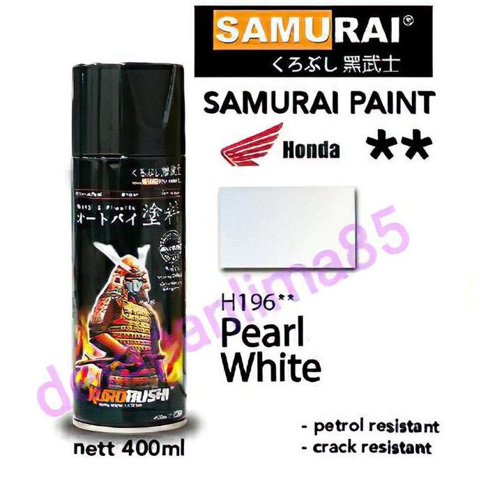 Cat- Samurai Paint Pearl White H196**/Putih Mutiara/Cat Semprot/Pylox/Pilox
