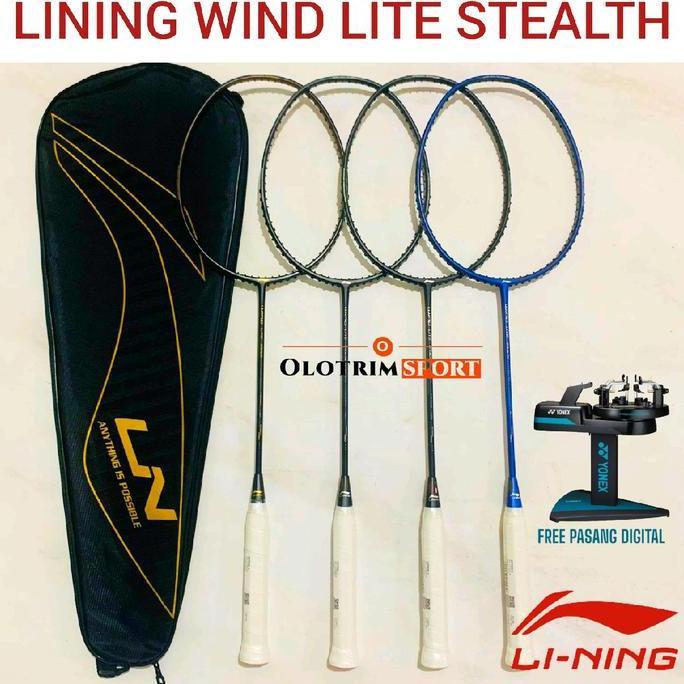 Promo Raket Badminton Lining WindLite Stealth 77gr 78gr 79gr 80gr 5u 30lbs Wind Lite Original Diskon