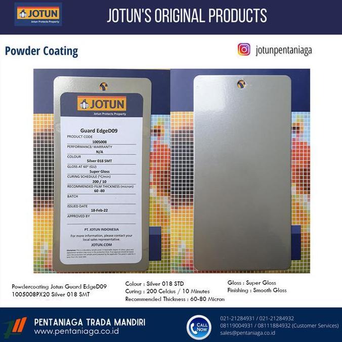 Cat- Powder Coating Jotun 1005008 Silver 018 Smooth Gloss