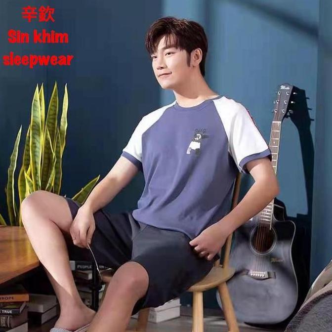 Grade Ori Baju Tidur Pria Piyama Kaos Pria Import