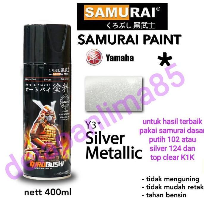Cat- Samurai Paint Y3* Silver Metalik/Silver/Cat Semprot/Pylox/Pilok/Motor
