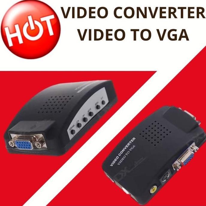 Instancodbisa- Converter Video To Vga / Rca To Vga / Av To Vga Konverter Av To Vga