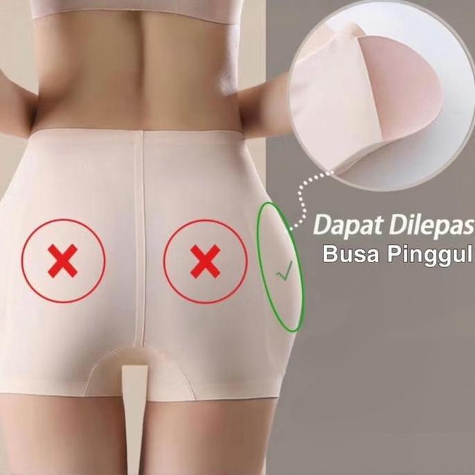Celana Busa Wanita|Celana Pinggul Busa Wanita|Short Busa Pinggu|Celana Busa Hip Dips