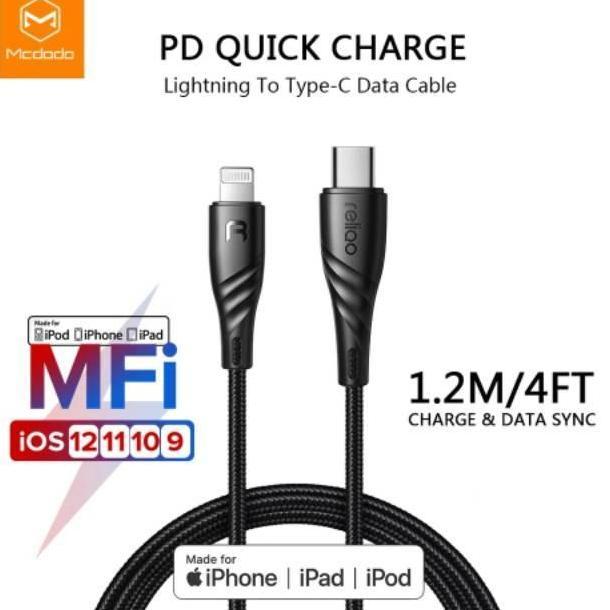 Sale Rch-627 Mcdodo Paket Adaptor + Cable Pd Type C Lightning Mfi