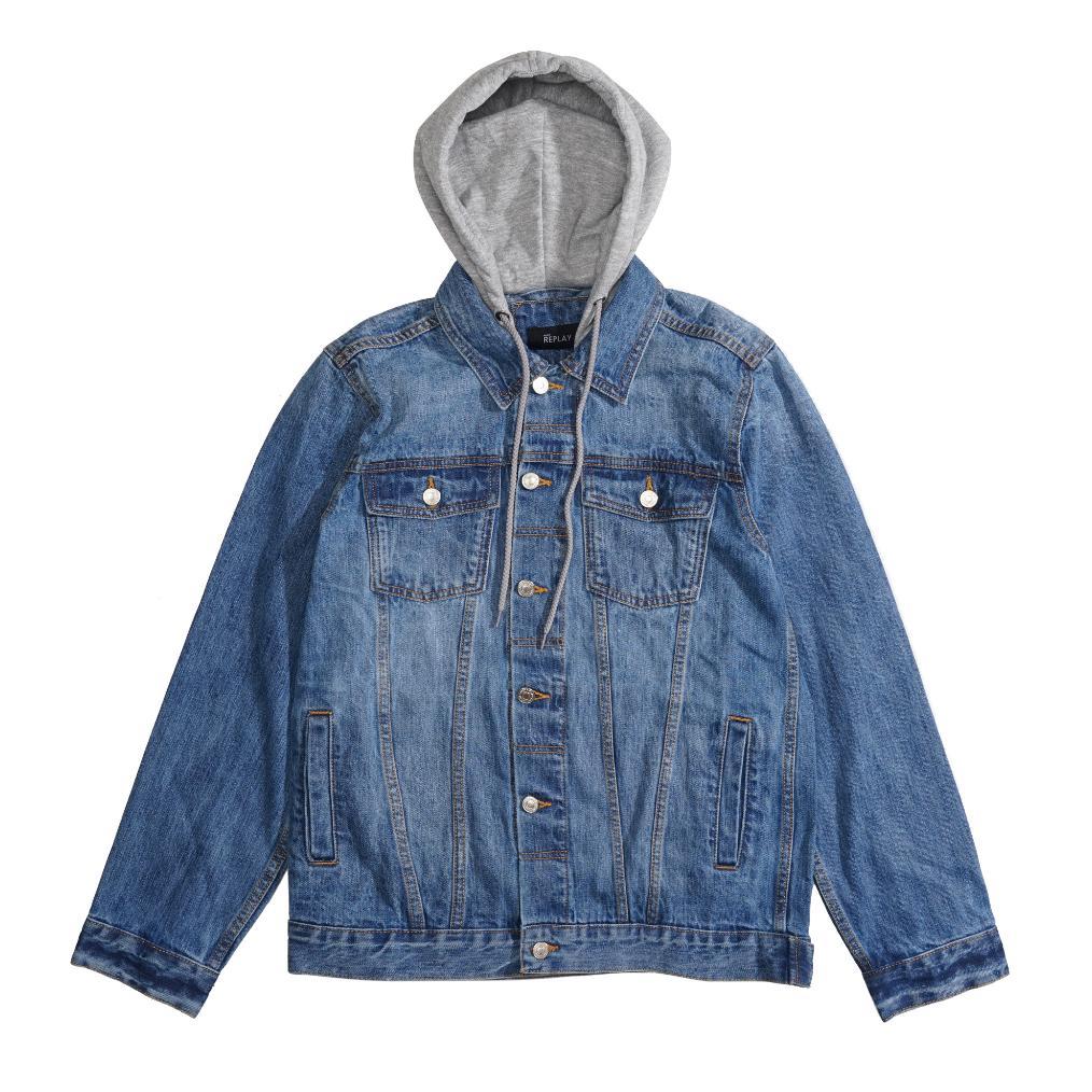 TERBARU Port Replay Jaket Jeans Pria Denim Hoodie Type III 13oz