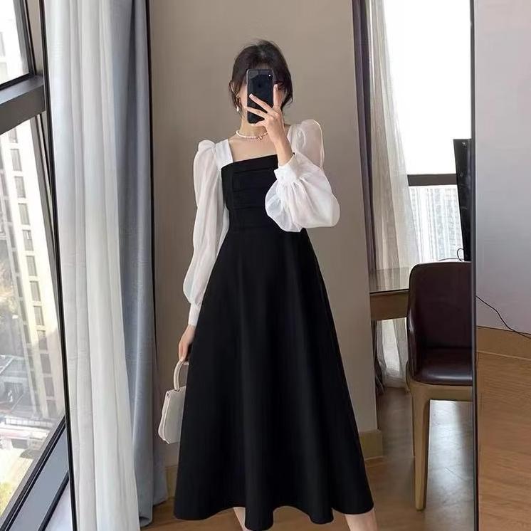 BEST SELLER DRESS PARTY KOREAN STYLE GAUN LENGAN PANJANG